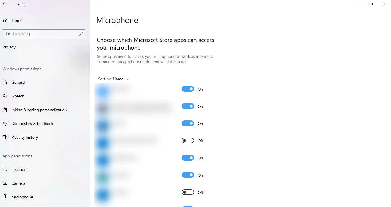 How to allow apps access to microphone