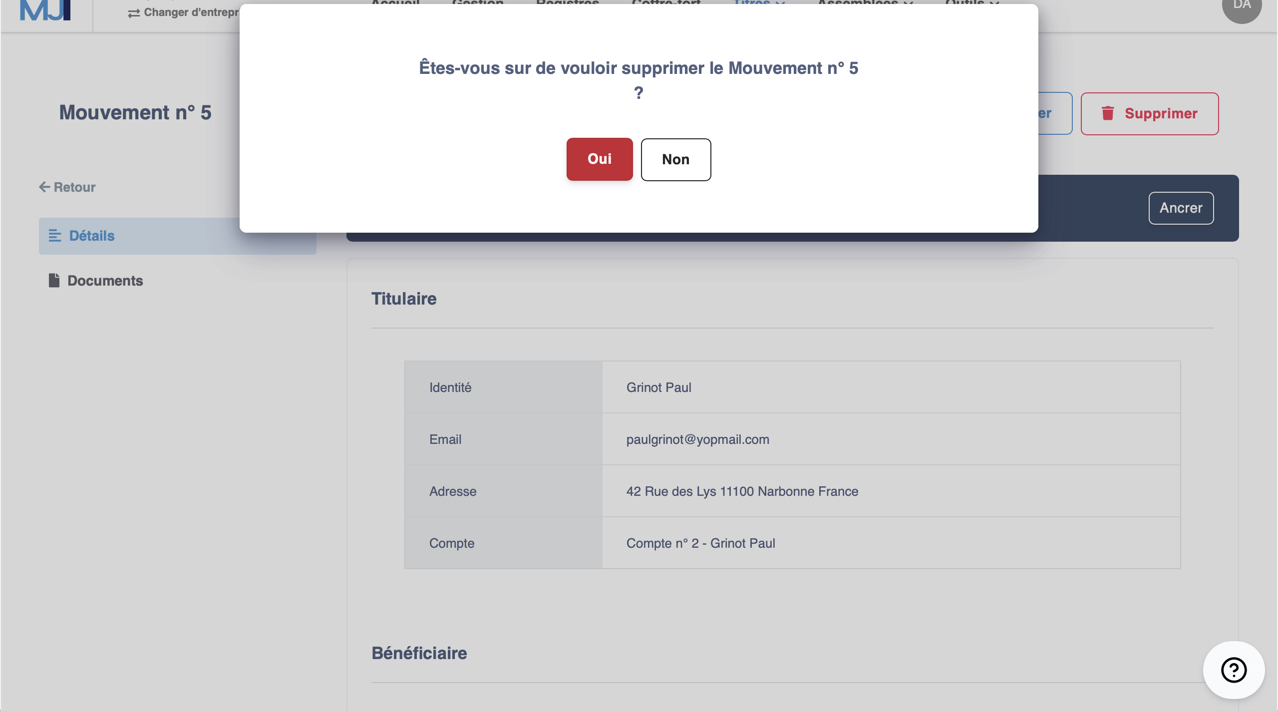 Illustration guide d’utilisation solution MonJuridique.infogreffe