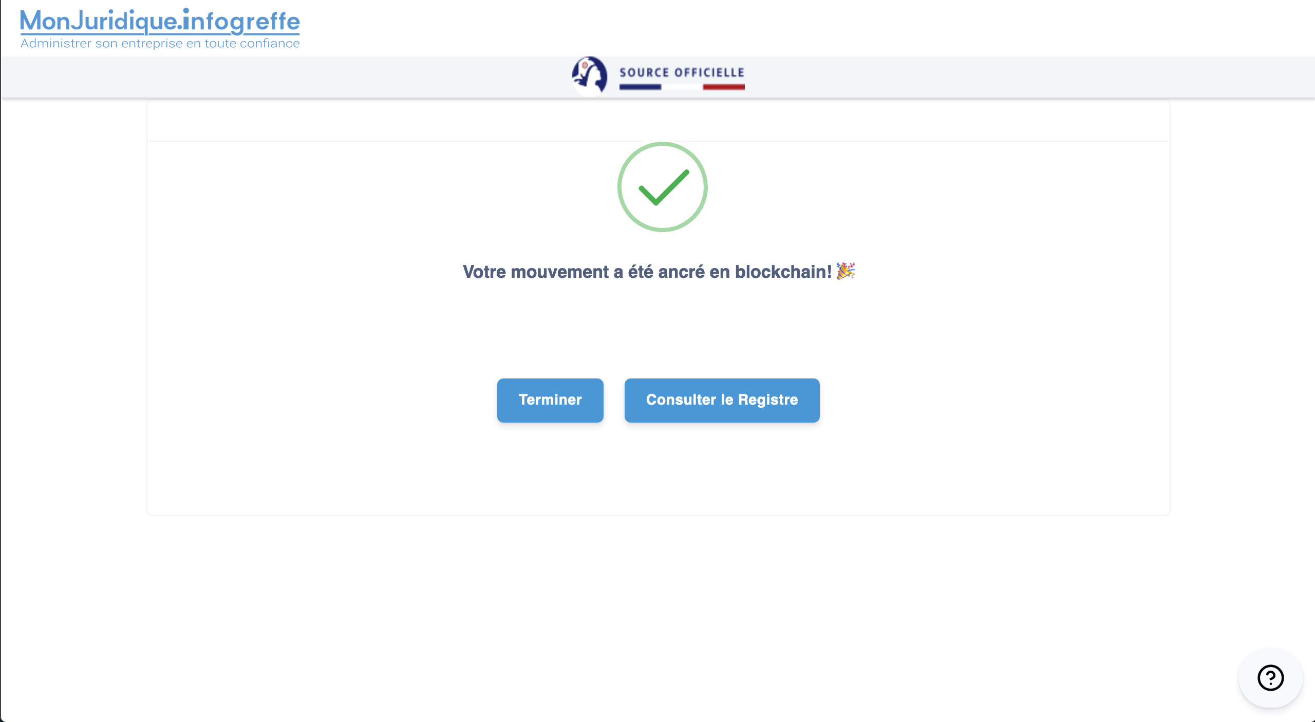 Illustration guide d’utilisation solution MonJuridique.infogreffe