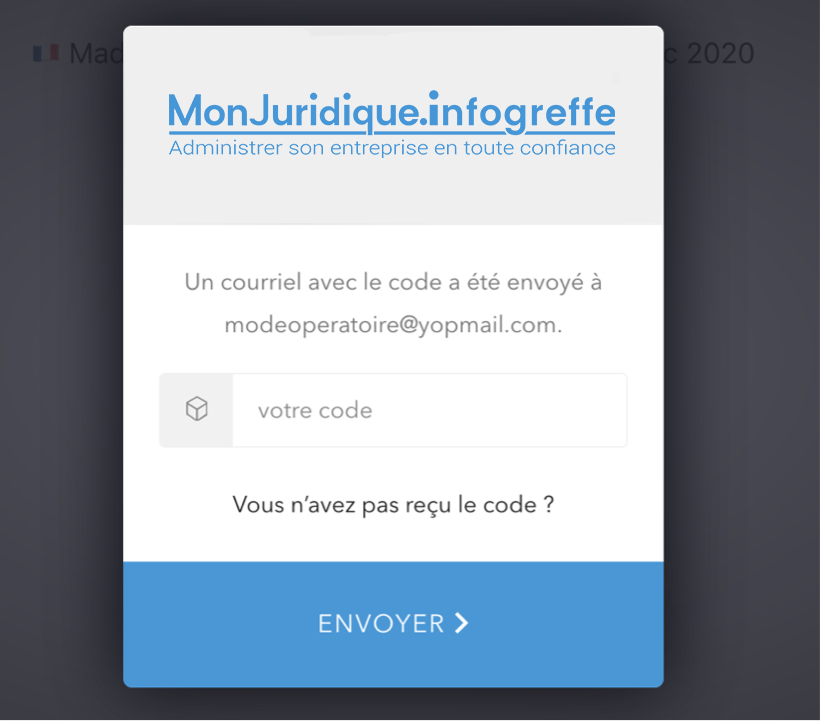 Illustration guide d’utilisation solution MonJuridique.infogreffe