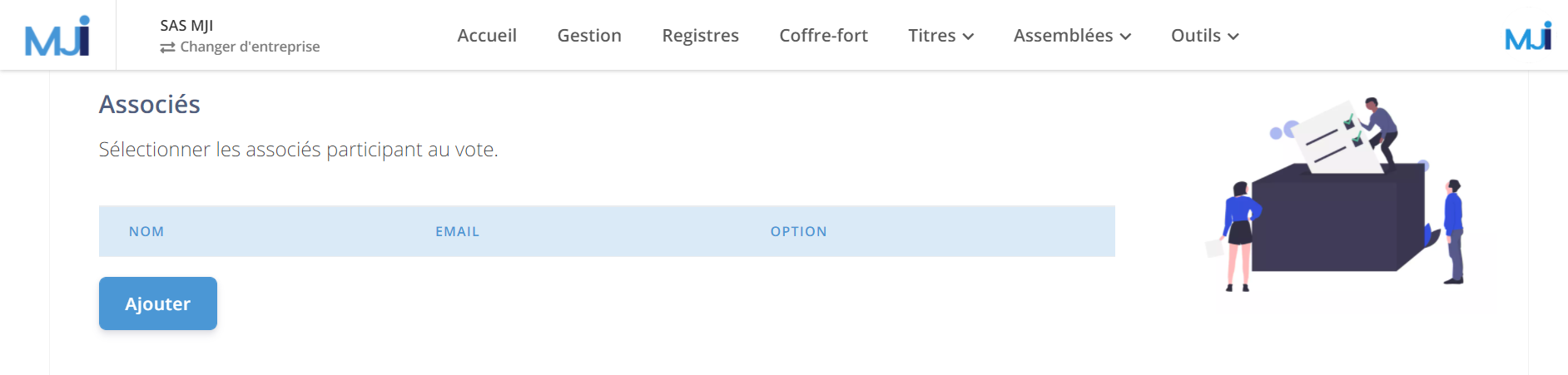 Illustration guide d’utilisation solution MonJuridique.infogreffe