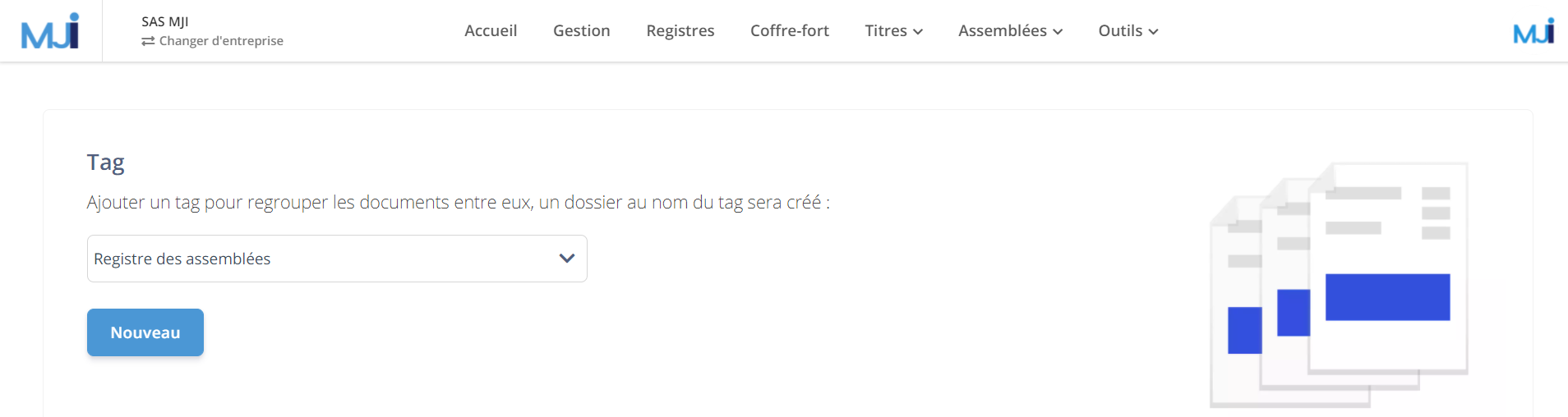 Illustration guide d’utilisation solution MonJuridique.infogreffe