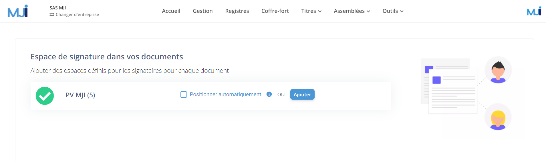 Illustration guide d’utilisation solution MonJuridique.infogreffe