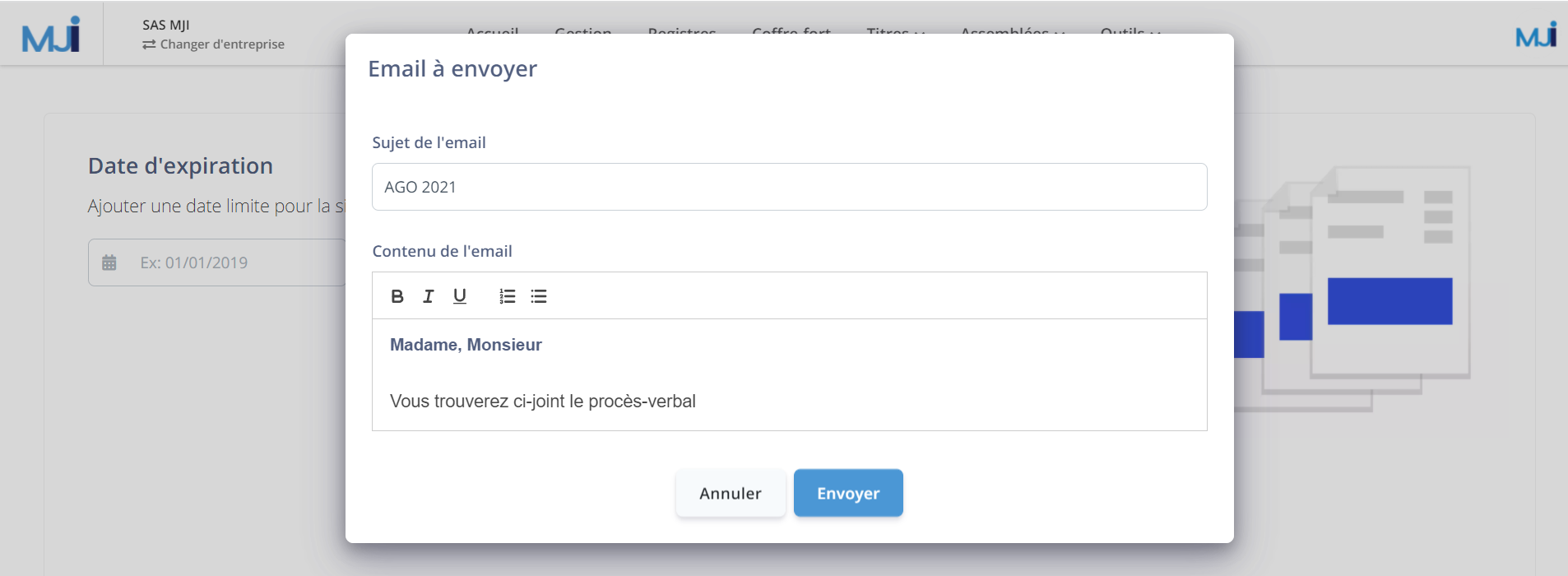 Illustration guide d’utilisation solution MonJuridique.infogreffe