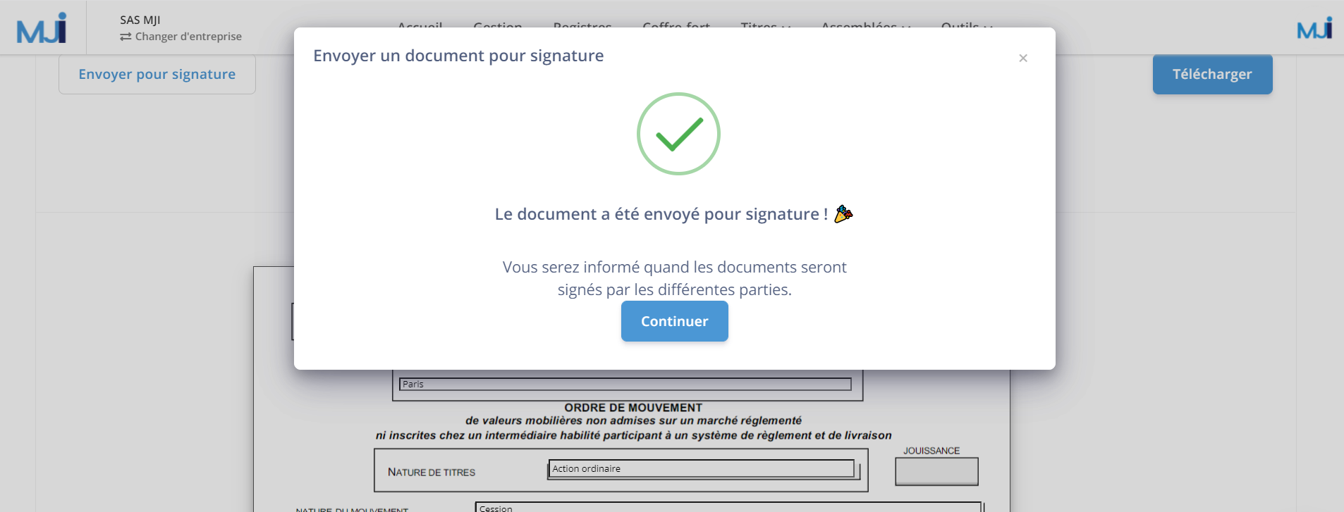 Illustration guide d’utilisation solution MonJuridique.infogreffe