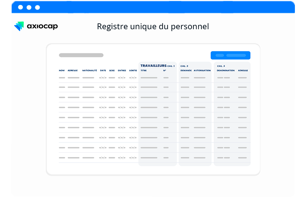 Registre Unique du Personnel (RUP) dématérialisé - Axiocap