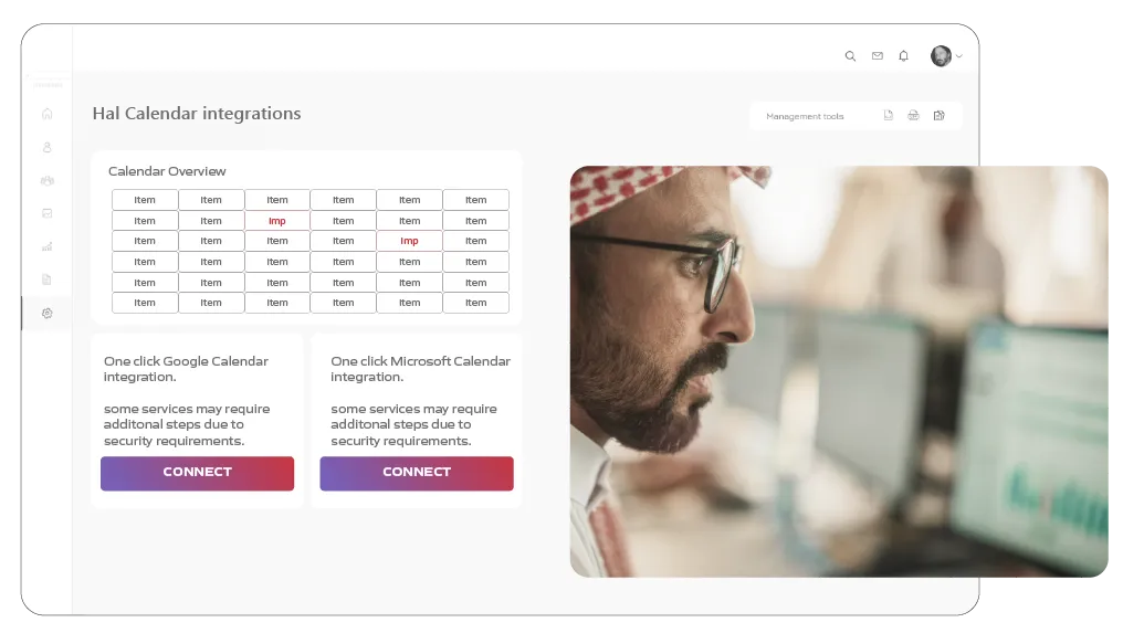 HAL Collaboration Calendar Business Scheduling Made Effortless