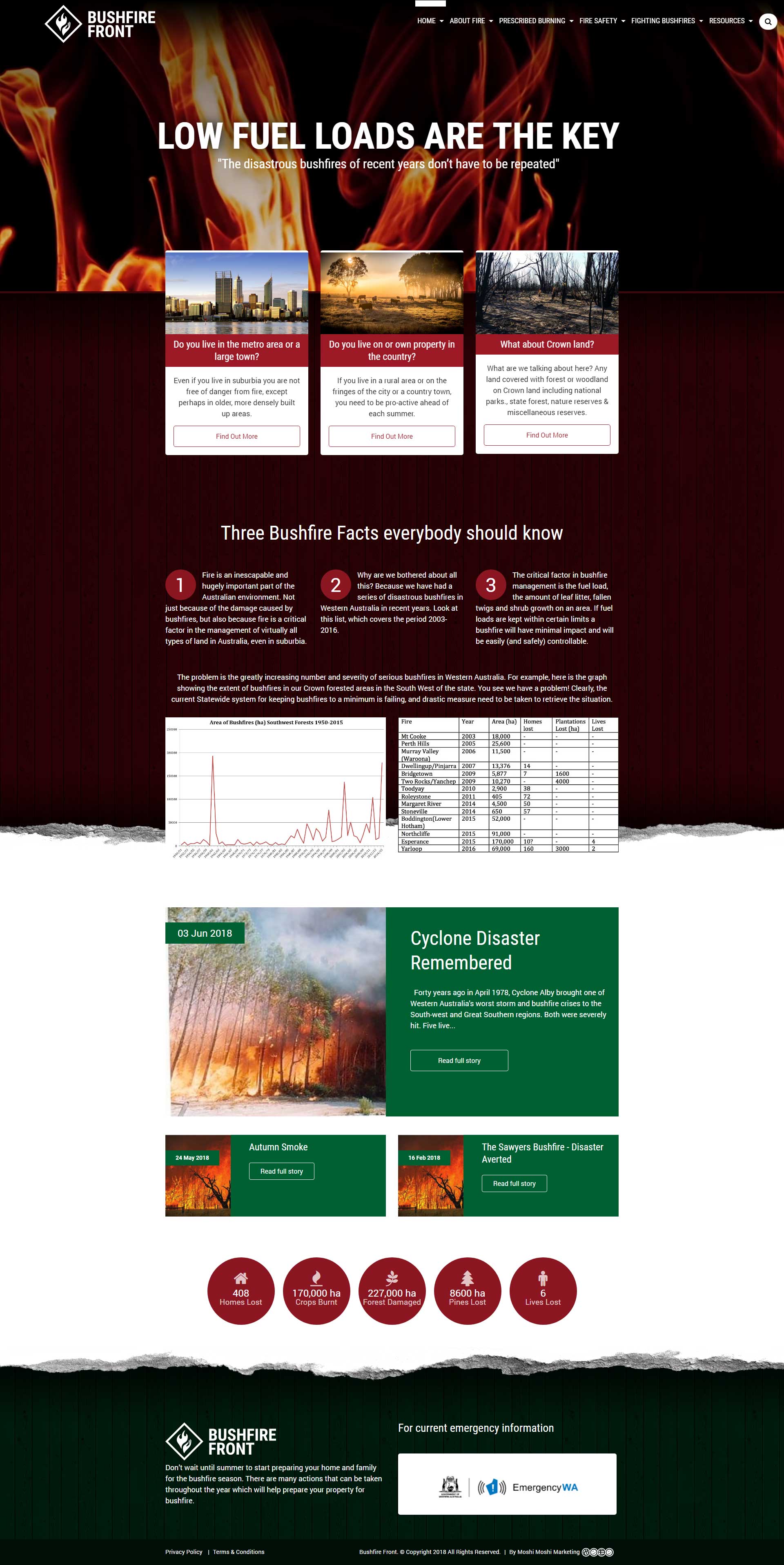 Bushfire Web's Logo & Wordpress Web Design & Development Perth, Bushfire Front ...