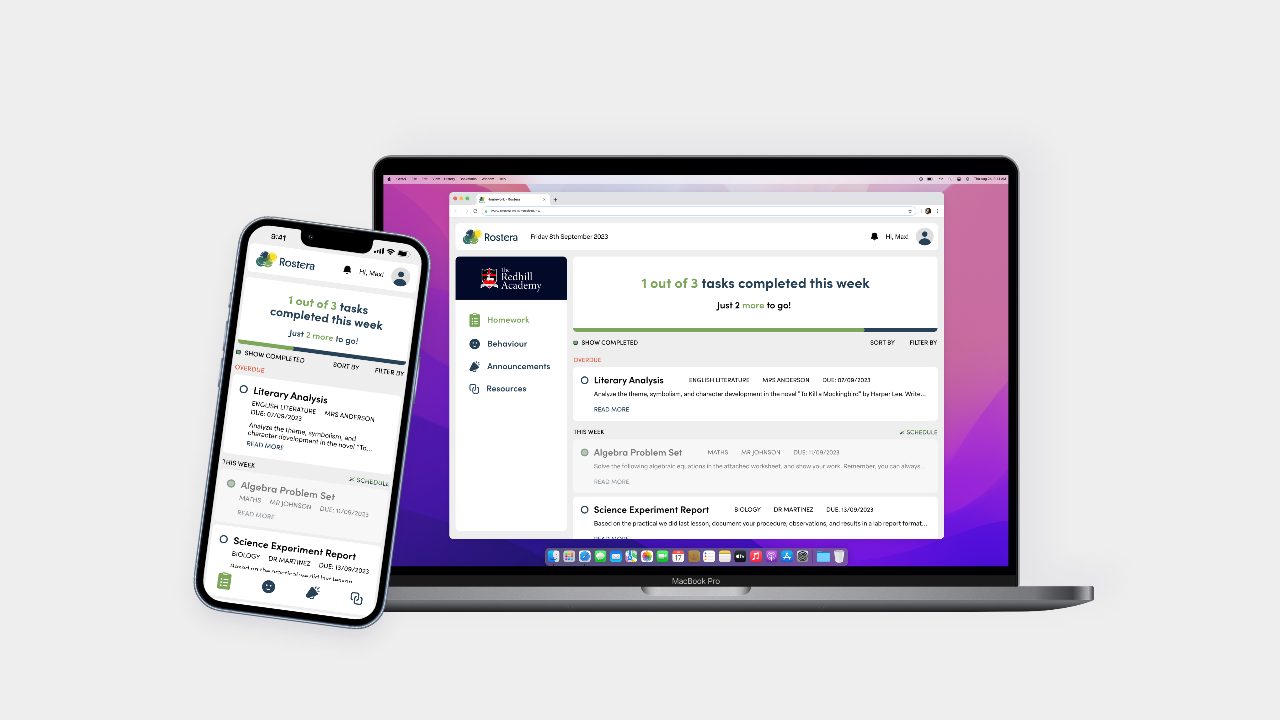 Dashboard mockup