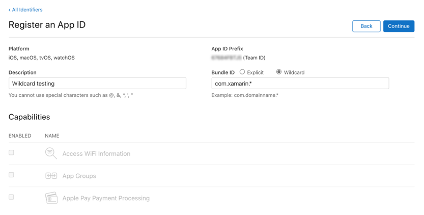 Provisioning Apple Account – Provisioning profile updates – EXAIP
