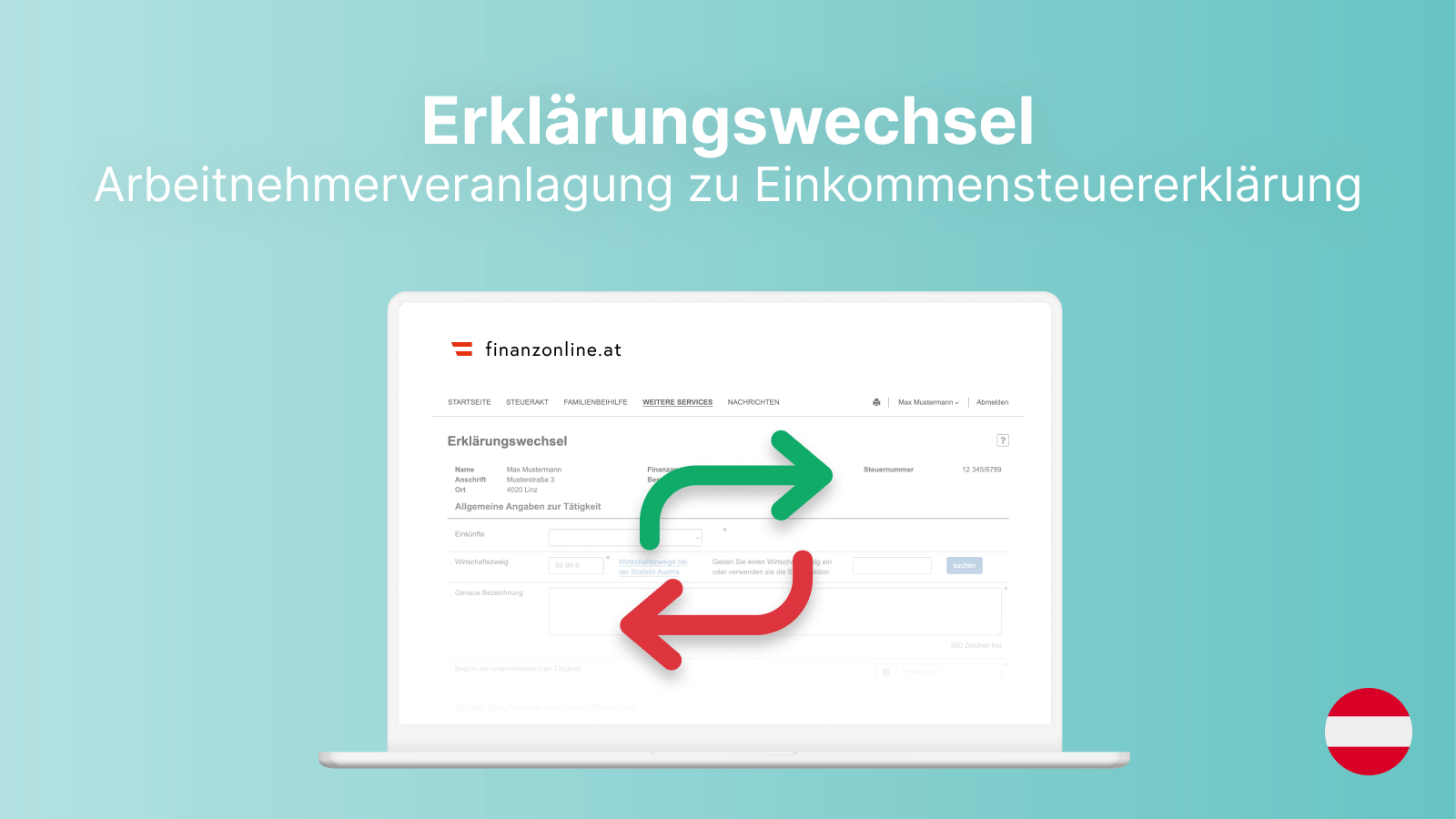 Erklärungswechsel Anleitung für Arbeitnehmende in Österreich