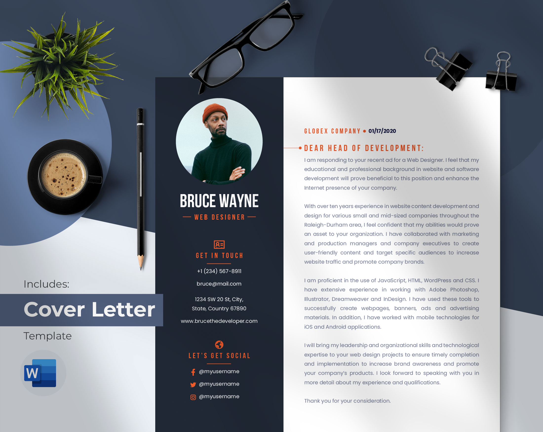 Modern Two Colors Resume Template - 651cb882ed0d73a4fe97bce1 Modern Two Colors Resume Template Preview 3 