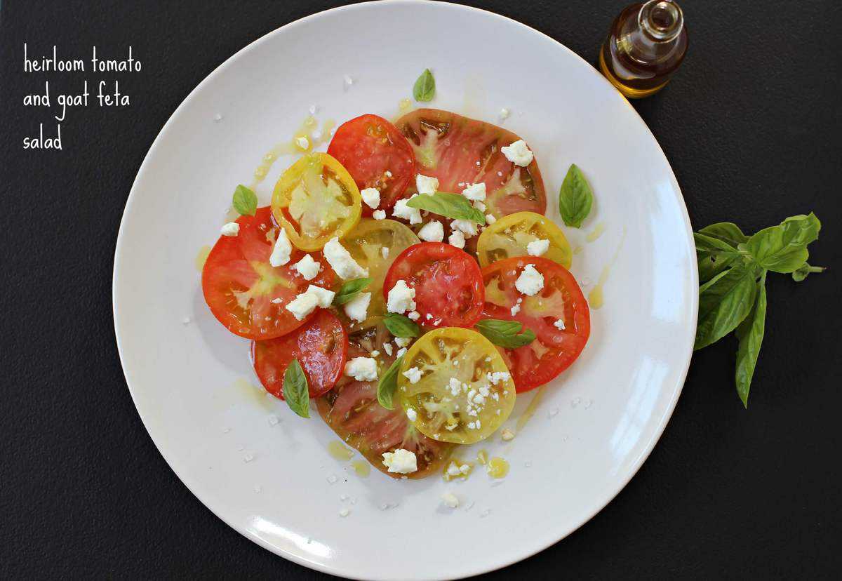 Heirloom Tomato Salad with Feta Foodness Gracious