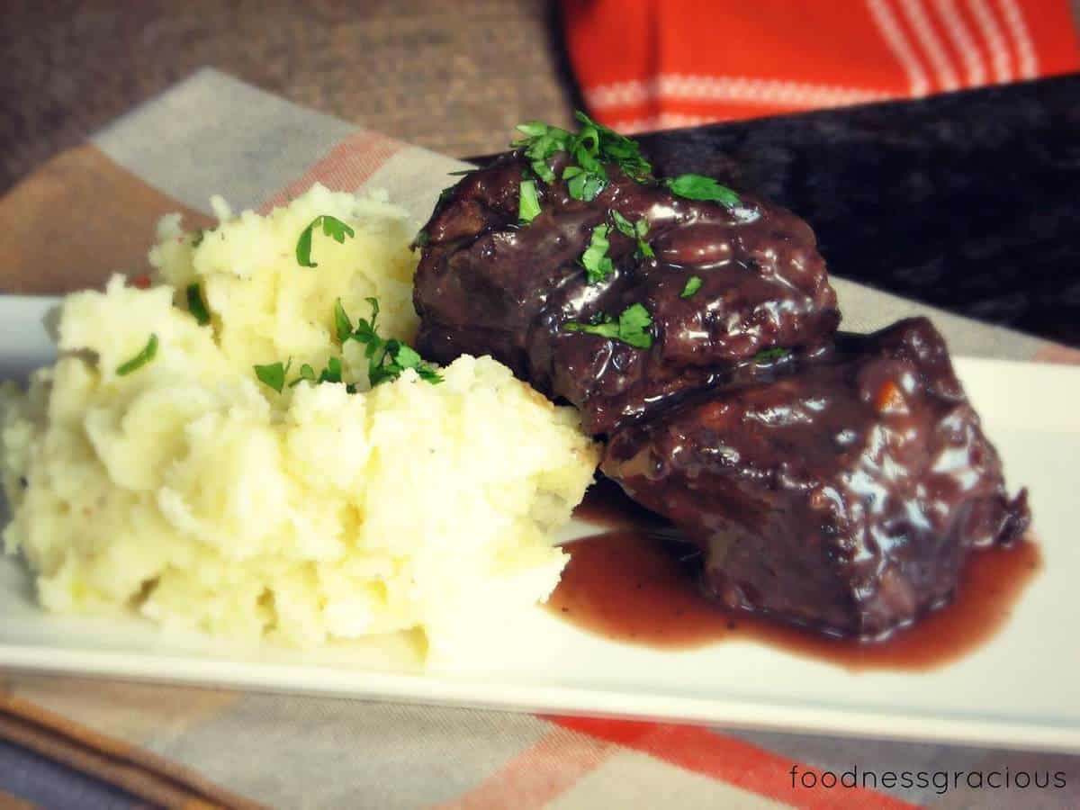 Slow Braised Short Ribs in Red Wine Foodness Gracious