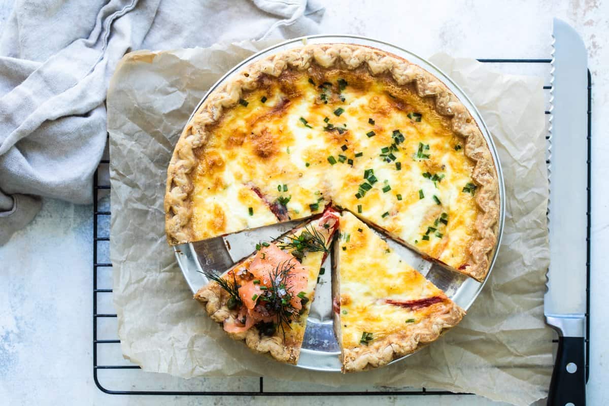 Roasted Pepper and Gouda Easy Quiche Recipe Foodness Gracious