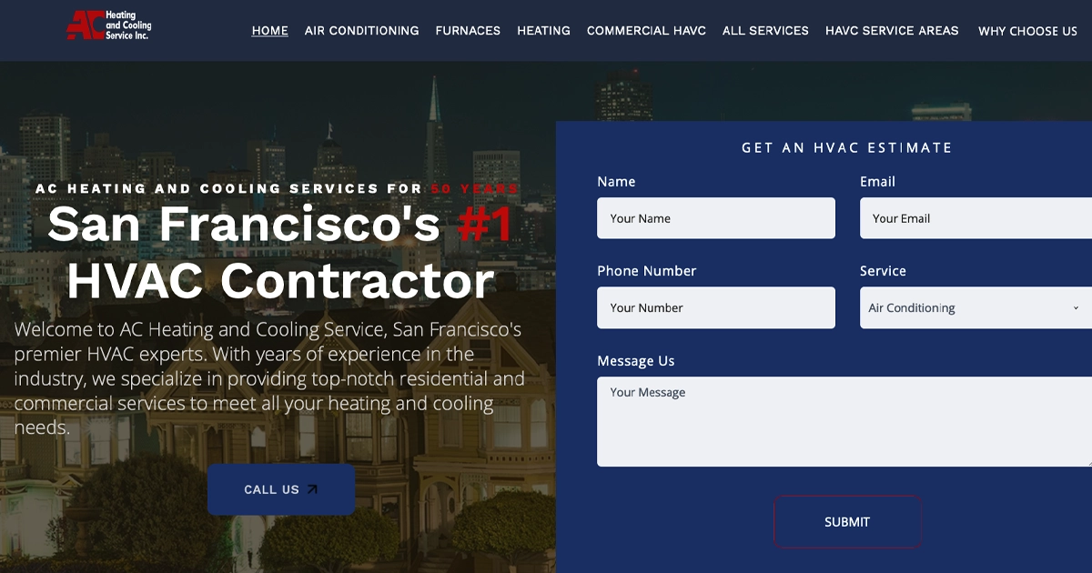 San Francisco HVAC AC Heating & Cooling Service Inc