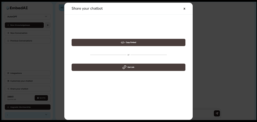 How to build your own AI chatbot for your website with EmbedAI?