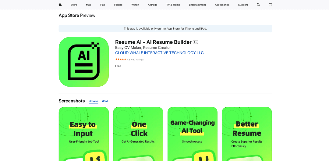 ResumeAI - Best AI apps of 2024