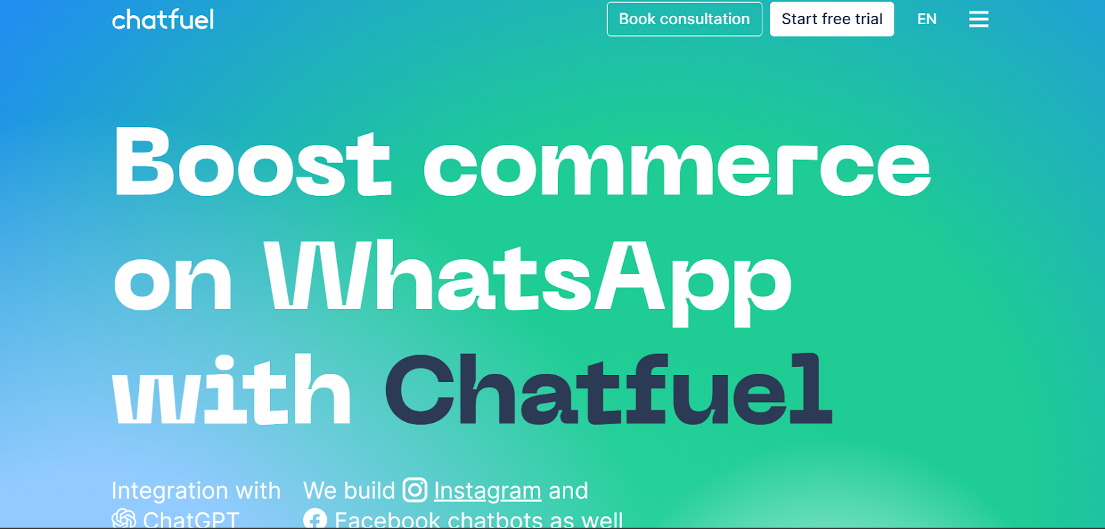 Chatfuel чат-бот с искусственным интеллектом для электронной коммерции