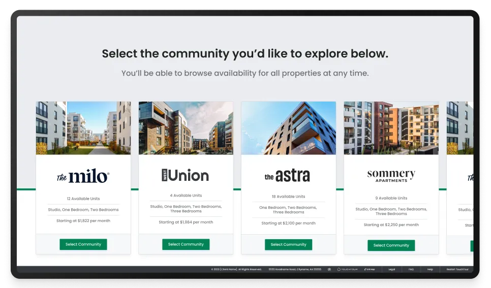 Touchtour Leasing Sales