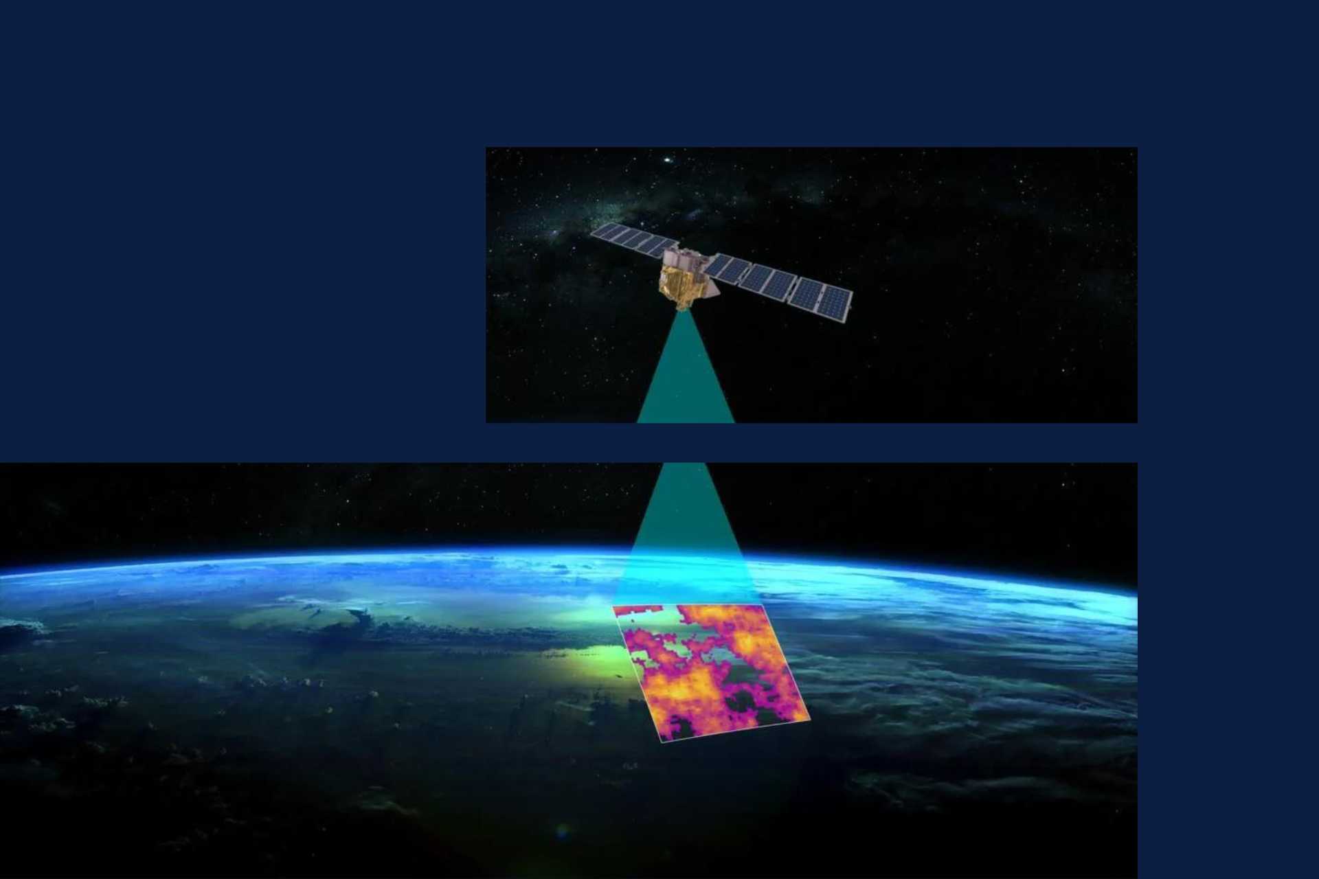 A mock-up of the MethaneSAT satellite