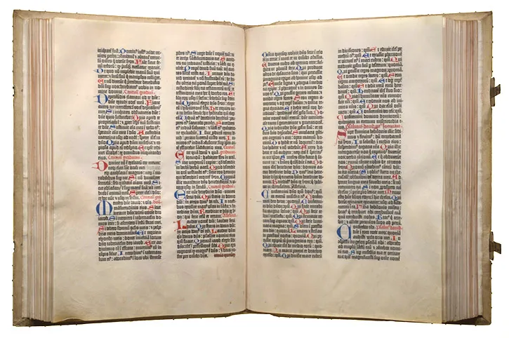 A picture of the Gutenberg Bible