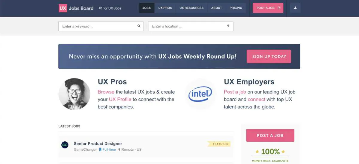 2 UX Jobs Board