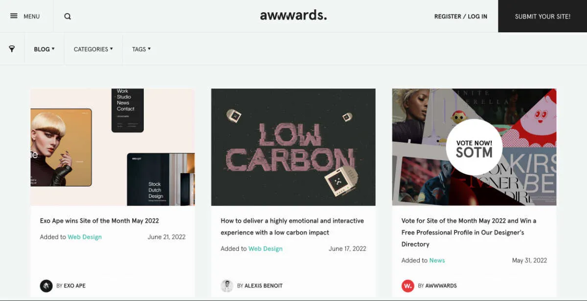 Top UX Blogs - Awwwards