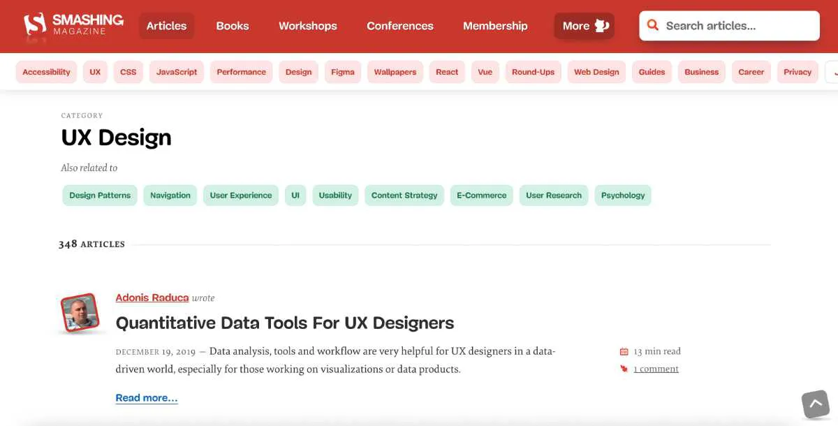 Top UX Blogs - Smashing Magazine