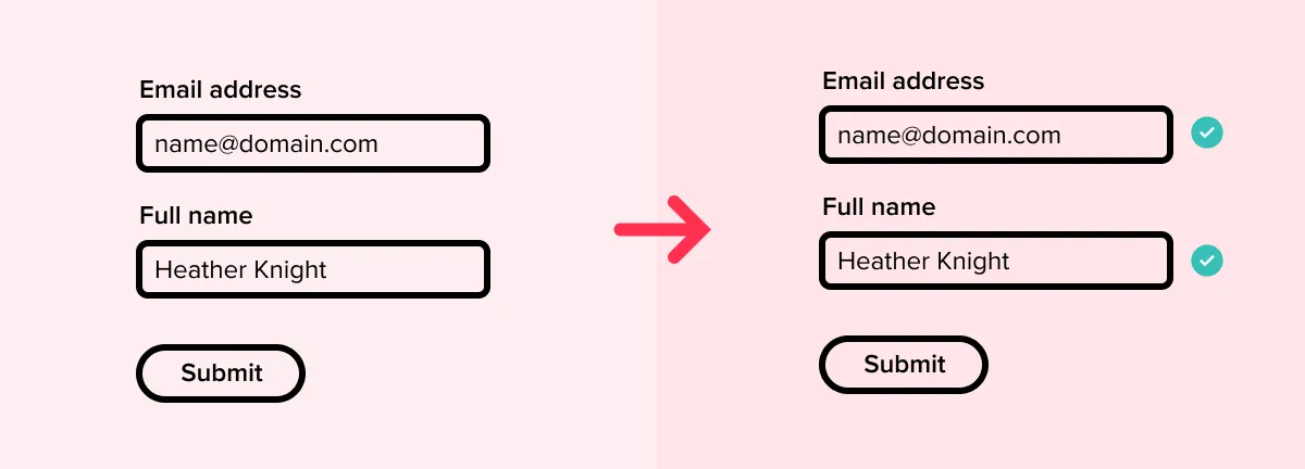 Use inline validation to improve the user experience