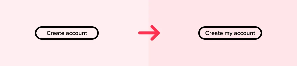 Improve usability with first person button labels