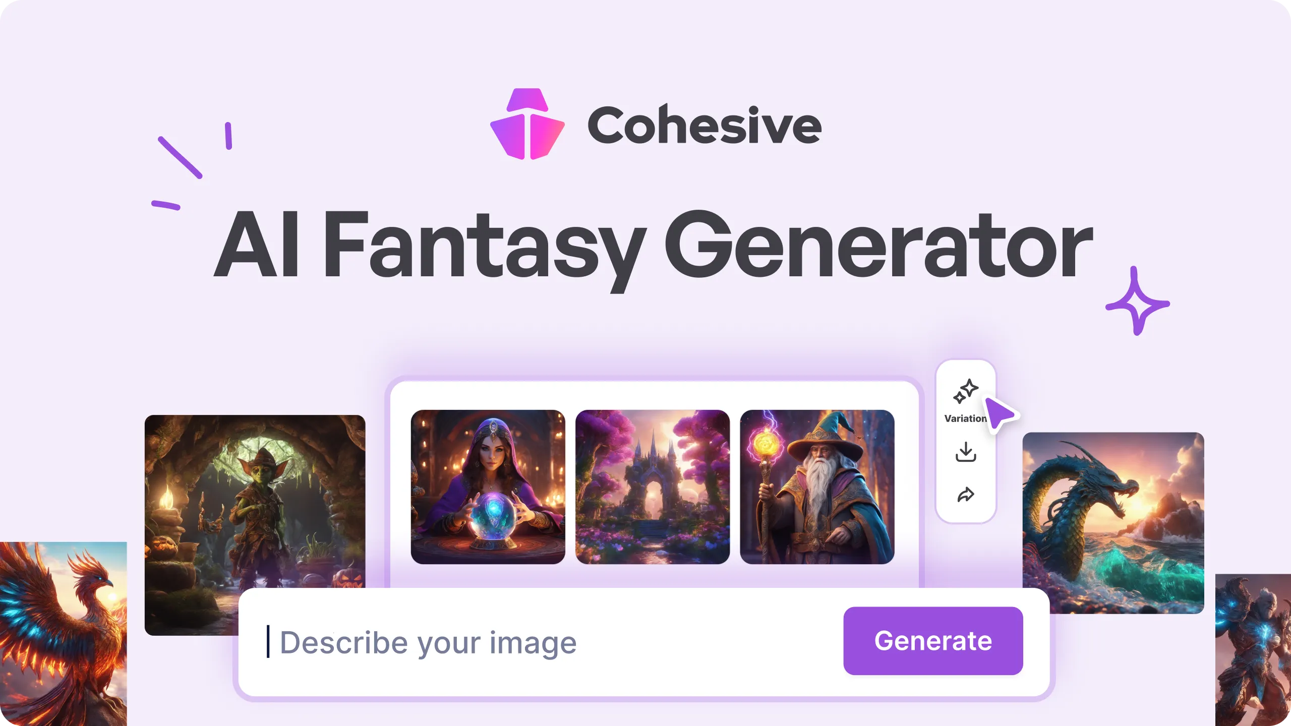 Fantasy Art Generator, Create Magical Realms Cohesive