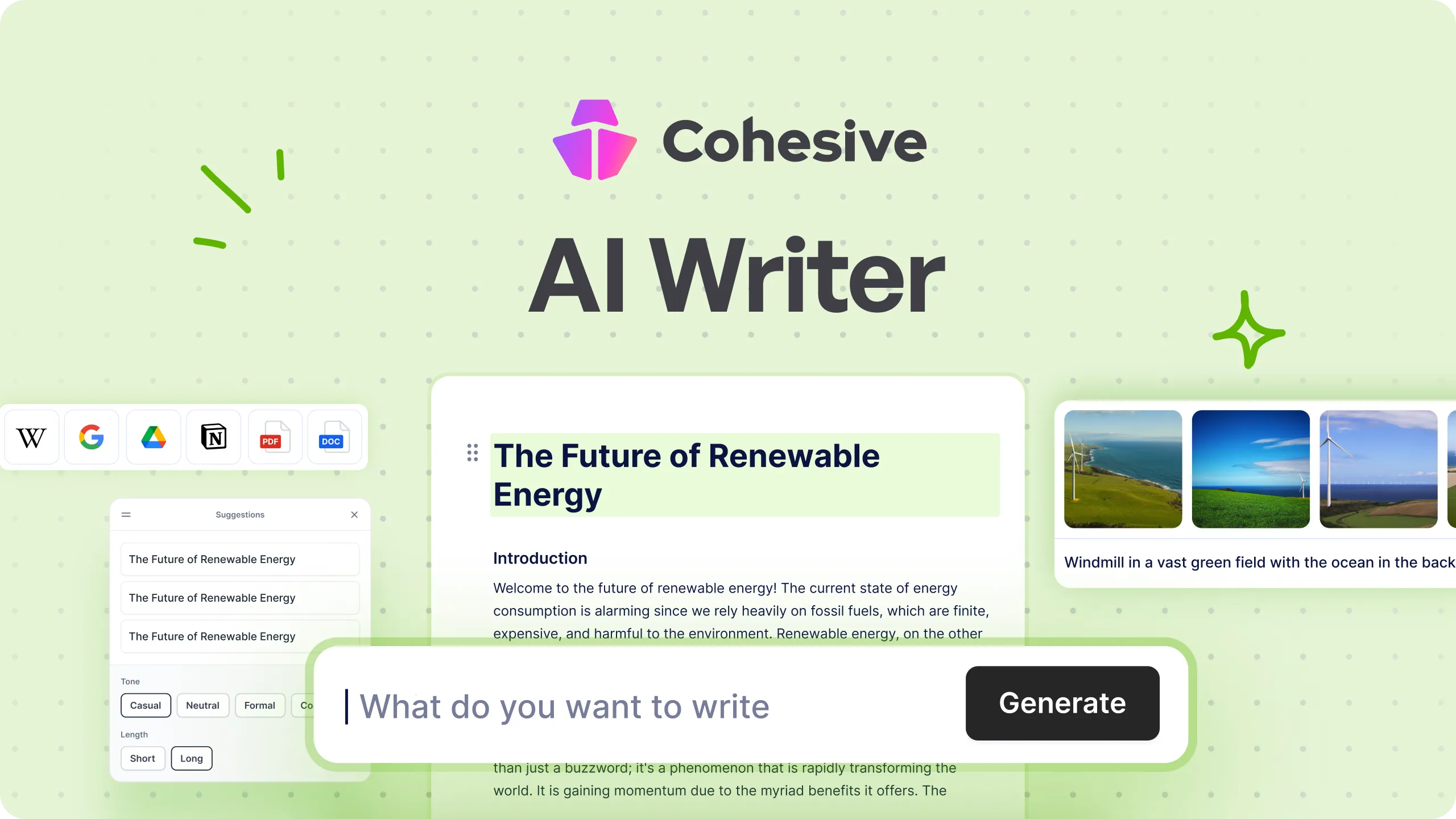 AI Writer, Transform Your Text - Cohesive
