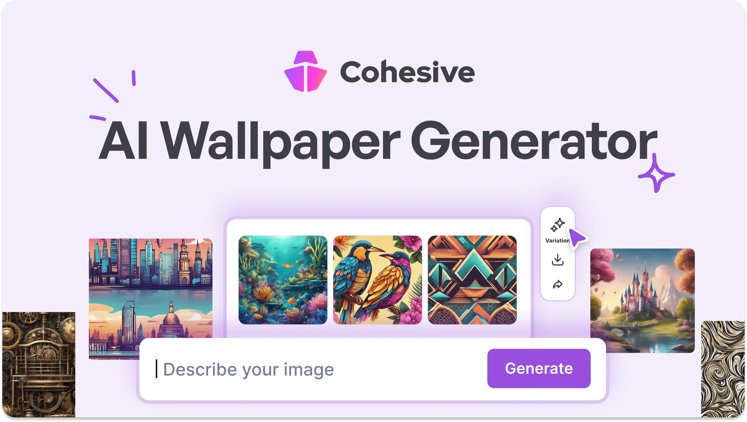AI Wallpaper Generator, Transforming Spaces with Every Pixel - Cohesive