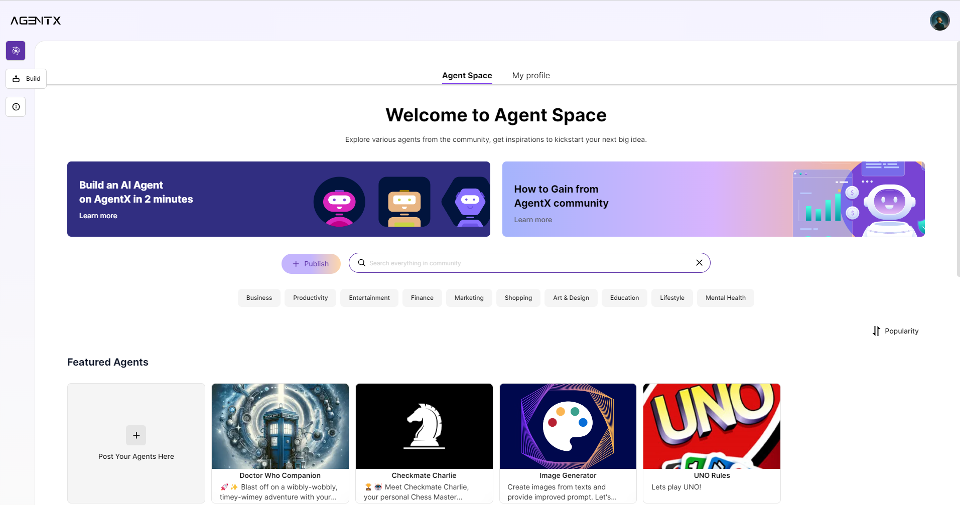 AgentX - How to create an AI chat agent on AgentX 1.0?