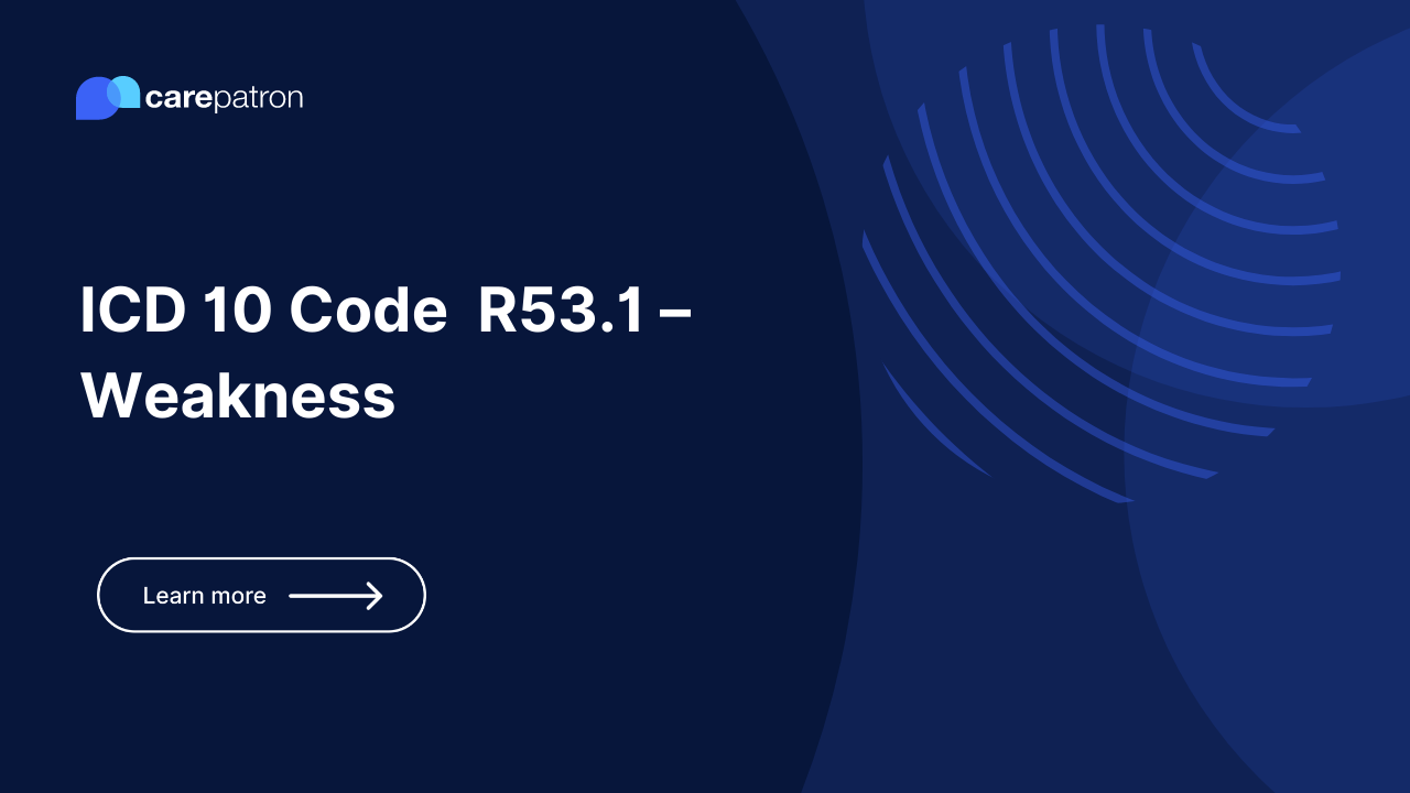 R53.1 Weakness ICD10CM
