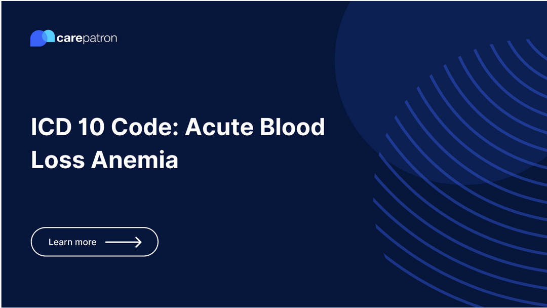 Acute Blood Loss Anemia ICD10CM Codes 2023