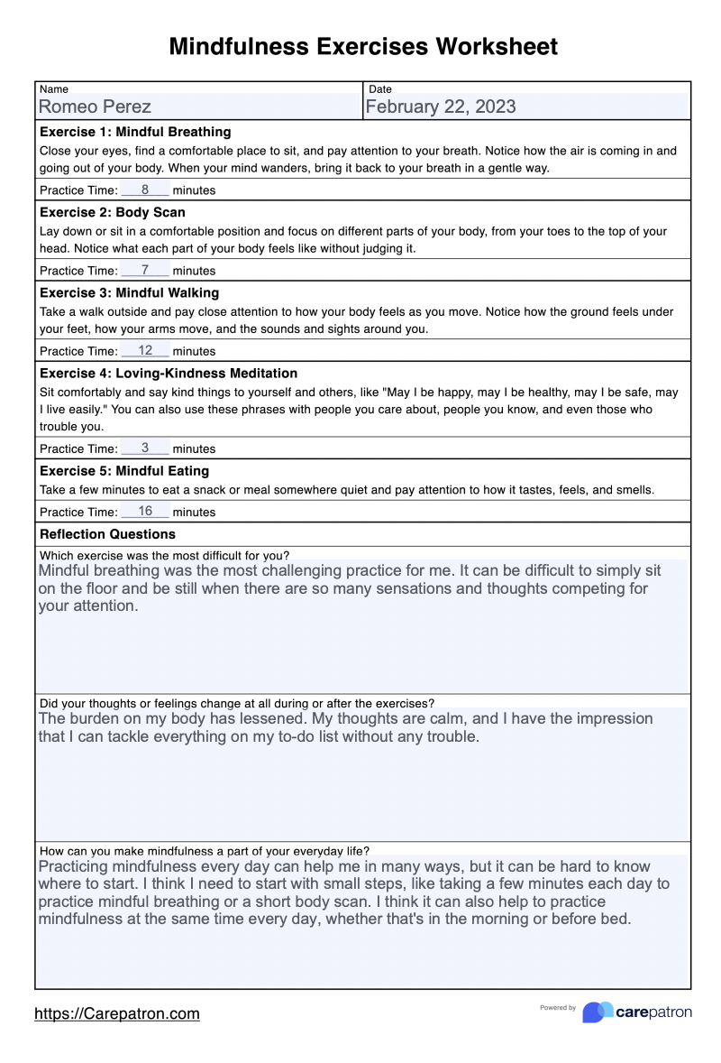Mindfulness Exercises Worksheets & Example | Free PDF Download mindfulness-exercises-worksheets-example-free-pdf-download