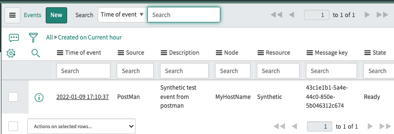 Send Test Events to ServiceNow Event Management API with Postman