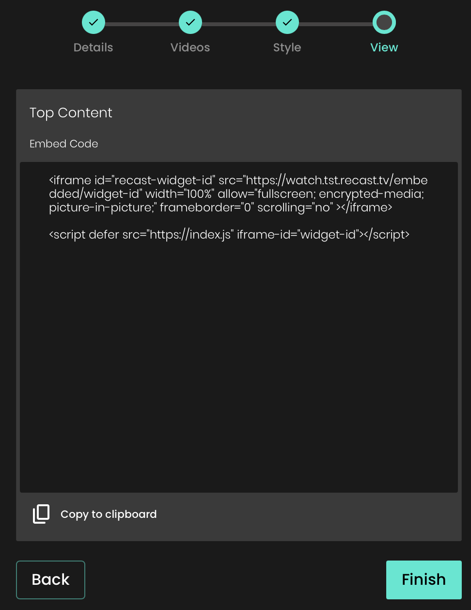 Step 4: Copy the code