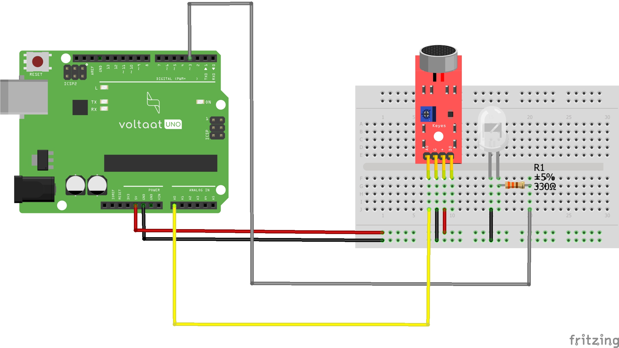 Voltaat Learn - Make a Clap Switch with Arduino and Sound Sensor