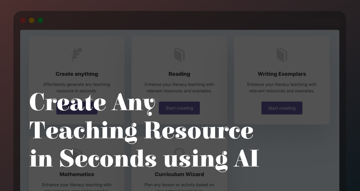 Teacherbot - AI planning tool for teachers