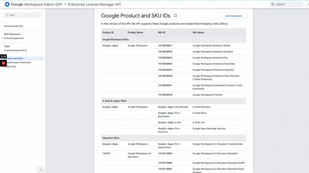 24. Here You will Find Google Products and SKU ids