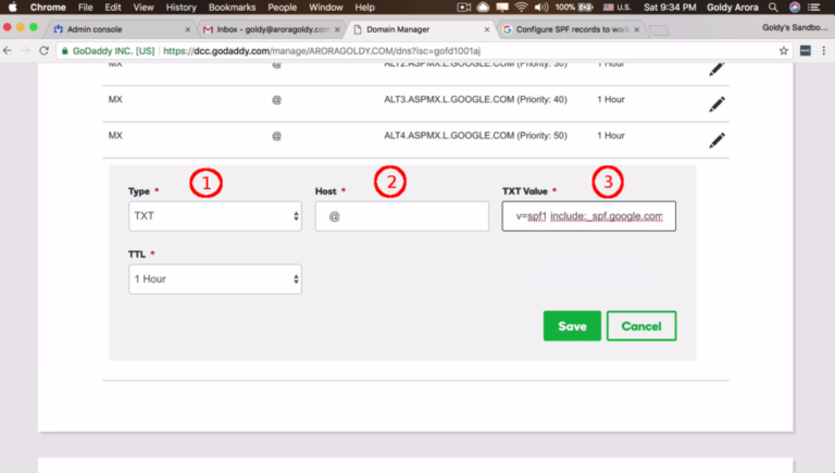 Google Workspace SPF Records Setup - Setup Google Workspace SPF record in  Godaddy