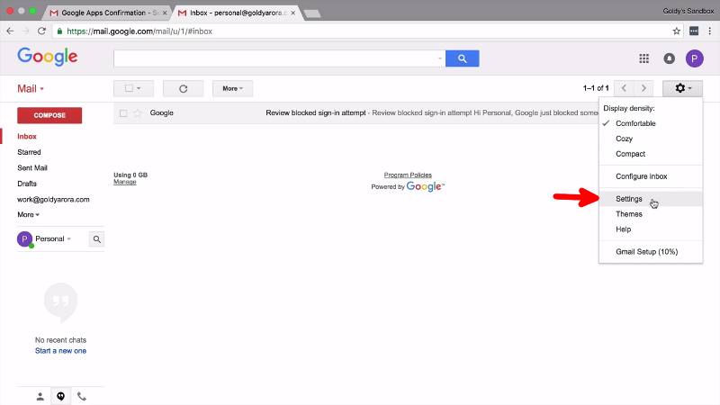 gmail settings 1