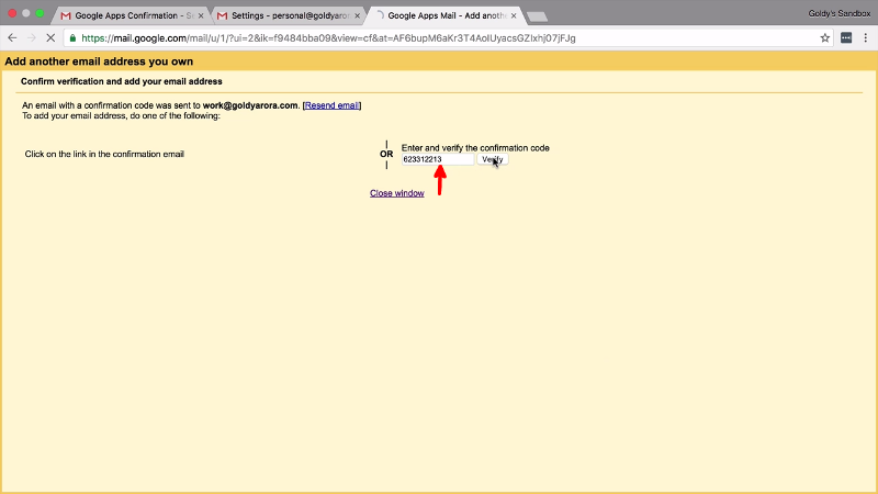 paste code and verify 2