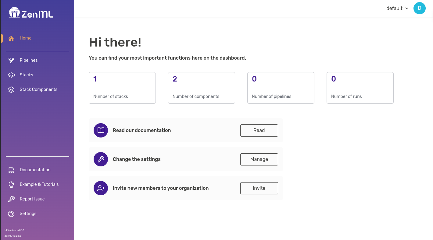 ZenML Dashboard