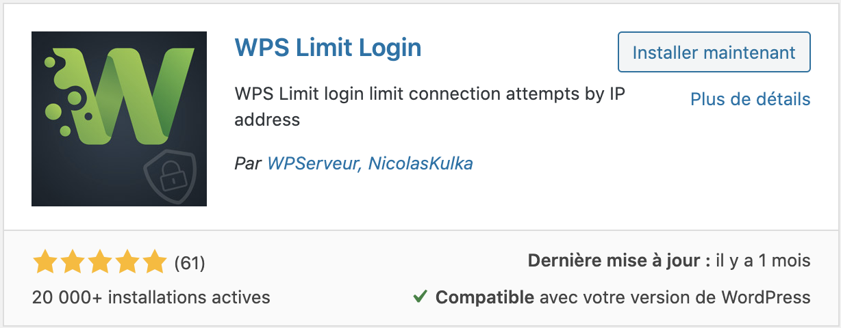 Plugin Wordpress WP Limit Login