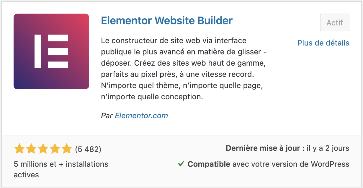 Plugin Wordpress Elementor