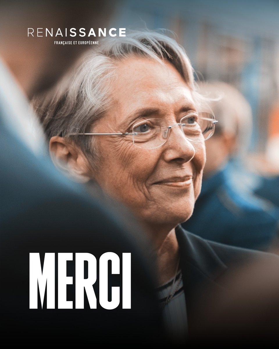 Durant 20 mois comme Première ministre, @Elisabeth_Borne a mené une politique ambitieuse et courageuse de transformation de notre pays : réforme des retraites, lancement de MaPrimeAdapt’ et baisse de nos émissions de gaz à effet de serre, mesures fortes en faveur du pouvoir… https://t.co/x5QYUfJxsj